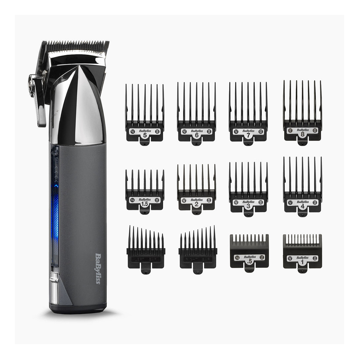 Makinë për Prerjen e Flokëve BaByliss Super-X Metal / E996E / Tehe Çeliku Japonez / 10 Krehra / 180 Minuta / Pa Kabllo – Gri 2