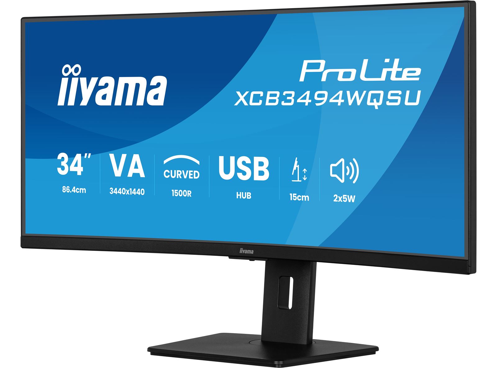 Monitor iiyama ProLite XCB3494WQSU-B1, 34", UWQHD VA Curved, 120Hz, 0.4ms, 2xHDMI+DP+USB - Zezë 3