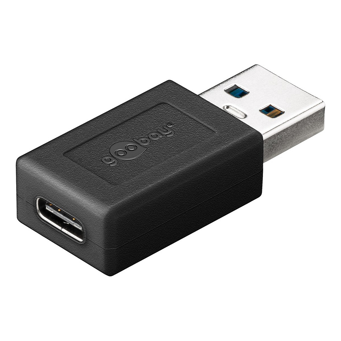 Adapter USB Goobay 45400, USB-A 3.0 mashkull në USB-C femër, 5 Gbps - Zezë 2