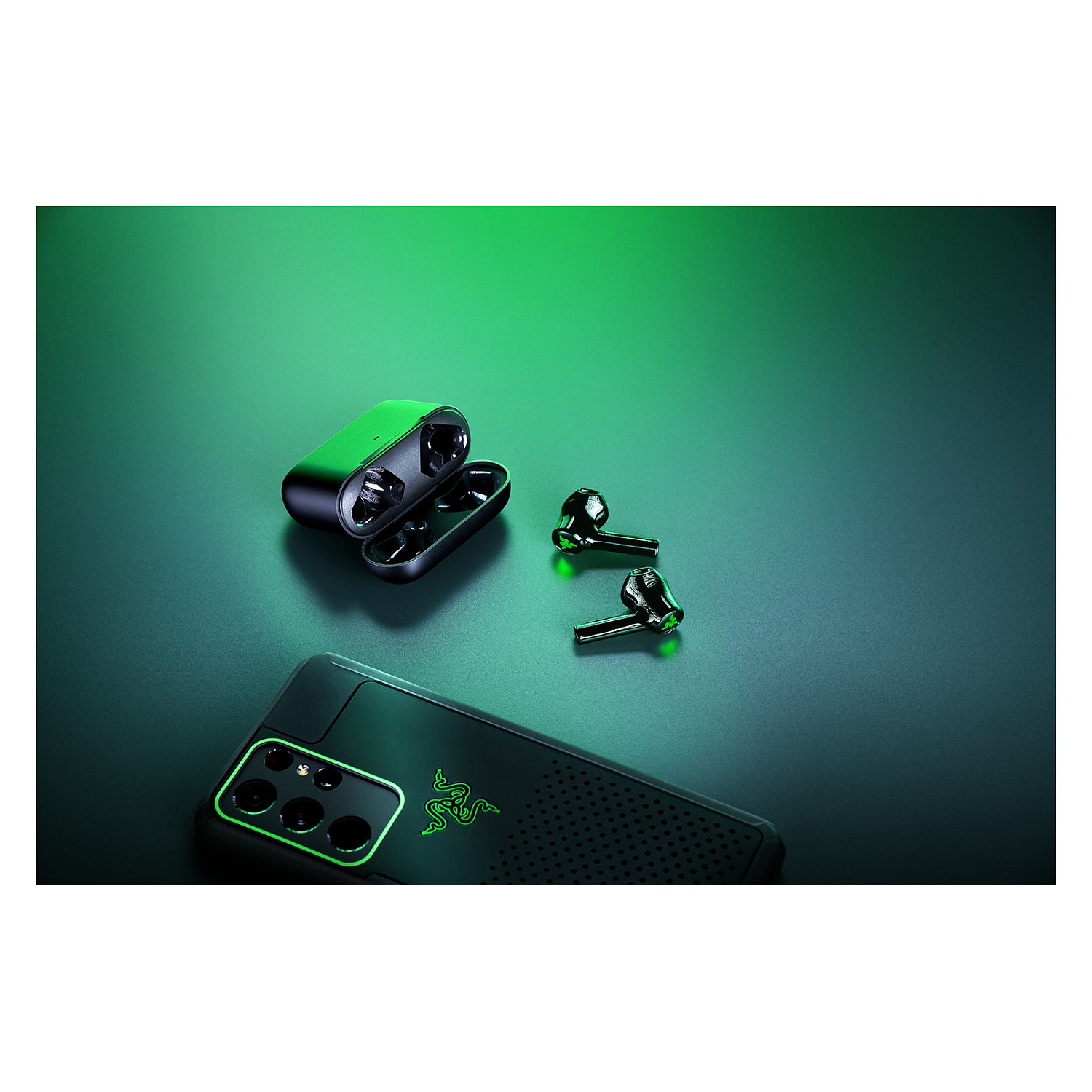 Kufje pa kabllo Razer Hammerhead X / TWS / Bluetooth 5.2 / 13mm / Mikrofon - Zezë/Gjelbër 7