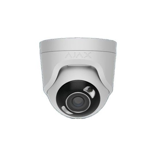 Kamerë Sigurie IP CCTV AJAX TurretCam HL, 8MP, 2.8mm, Hybrid Light 50m, AI, True WDR, Microfon, PoE, IP65, IK08 - Bardhë