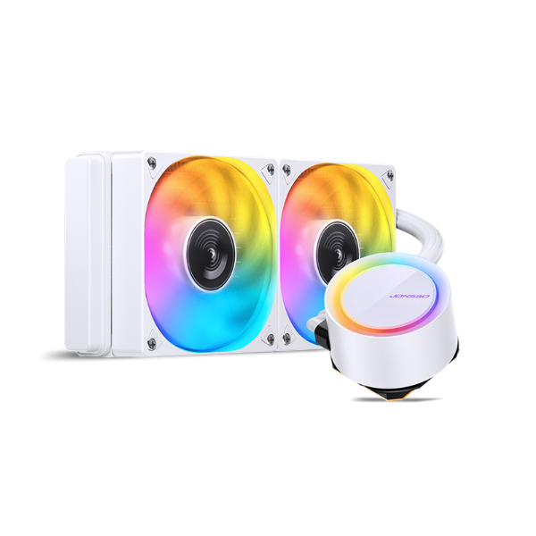 Ftohës për Procesor Jonsbo TG-240 / AIO / 240mm / 2×120mm PWM Fan / ARGB / 260W TDP / LGA115x/1200/1700 / AM4/AM5 – Bardhë