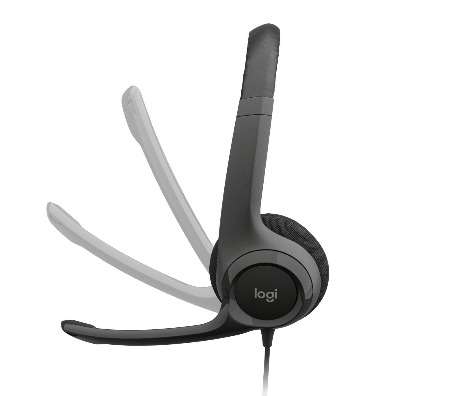 Logitech H390 USB Headset – Stereo, Noise-Cancelling Mikrofon, USB-A, Kontrollet në Kabllo – Zezë 4