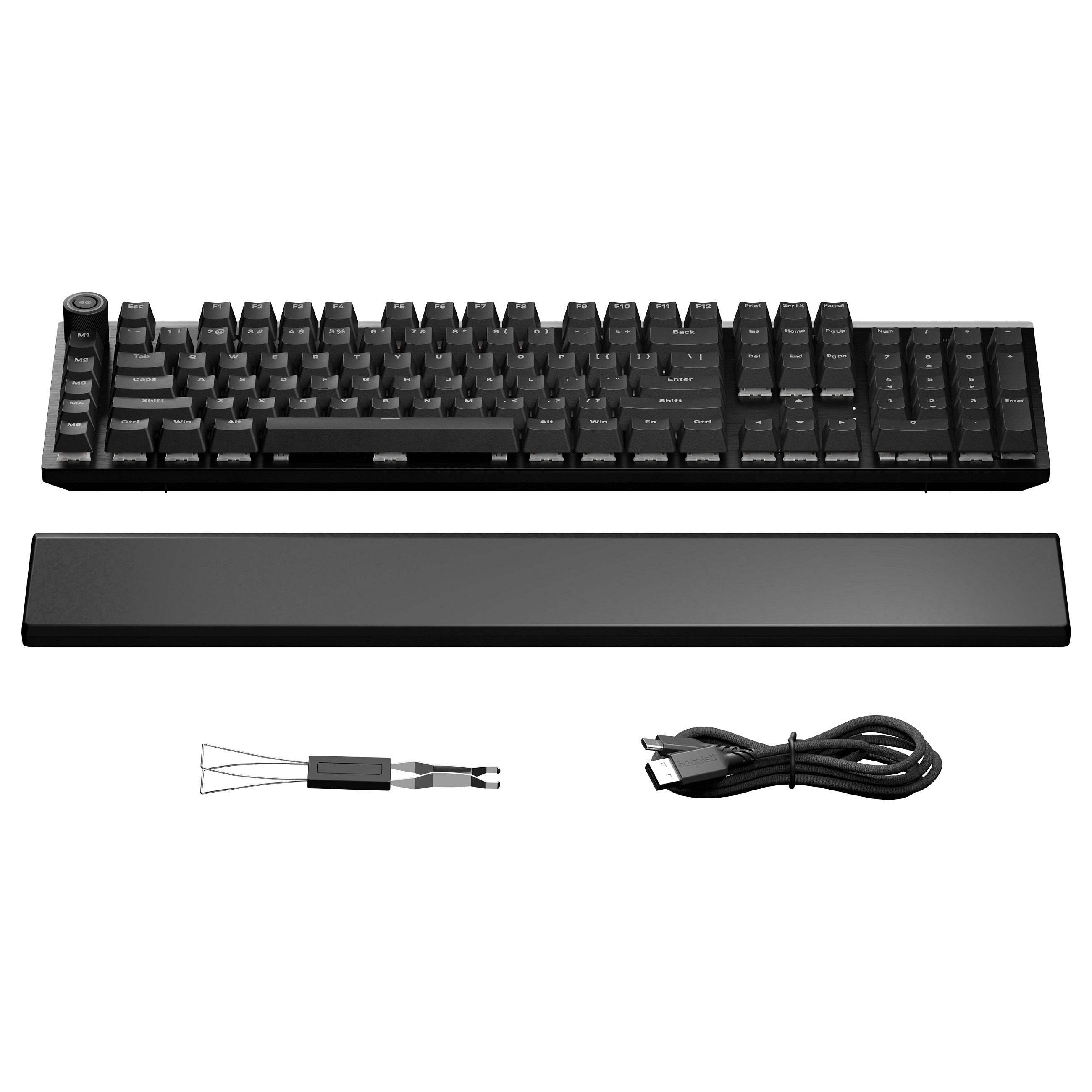 Tastierë Gaming be quiet! Light Mount / Wired / Full-Size / Mekanike / Silent Tactile / DE ISO / USB-C / ARGB / N-Key Rollover / 5 Makro - Zezë 8