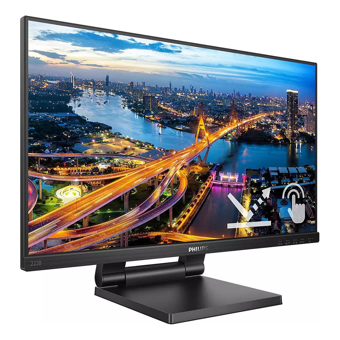 Monitor Philips B Line 222B1TC/00, 21.5", FHD IPS Touch, 75Hz, 4ms, HDMI+DP+VGA - Zezë 3