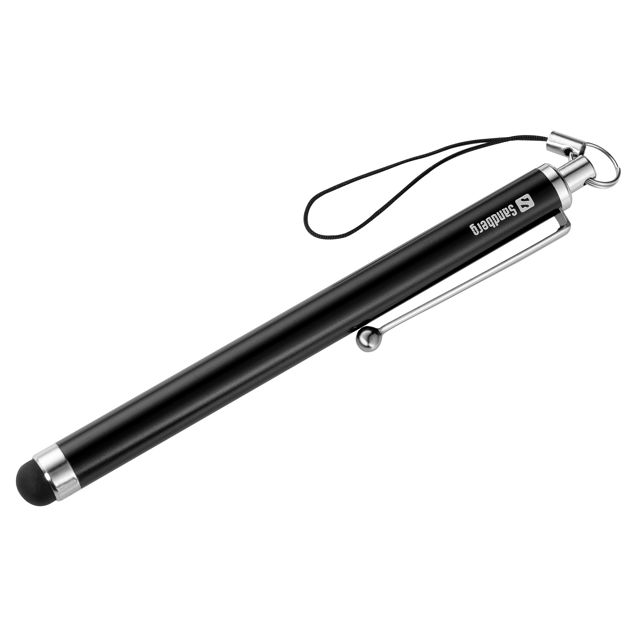 Aksesorë për Tablet Sandberg Touchscreen Stylus Pen Saver 361-02 / Ekran me Prekje / Majë Gome / Trup Metalik – Zezë