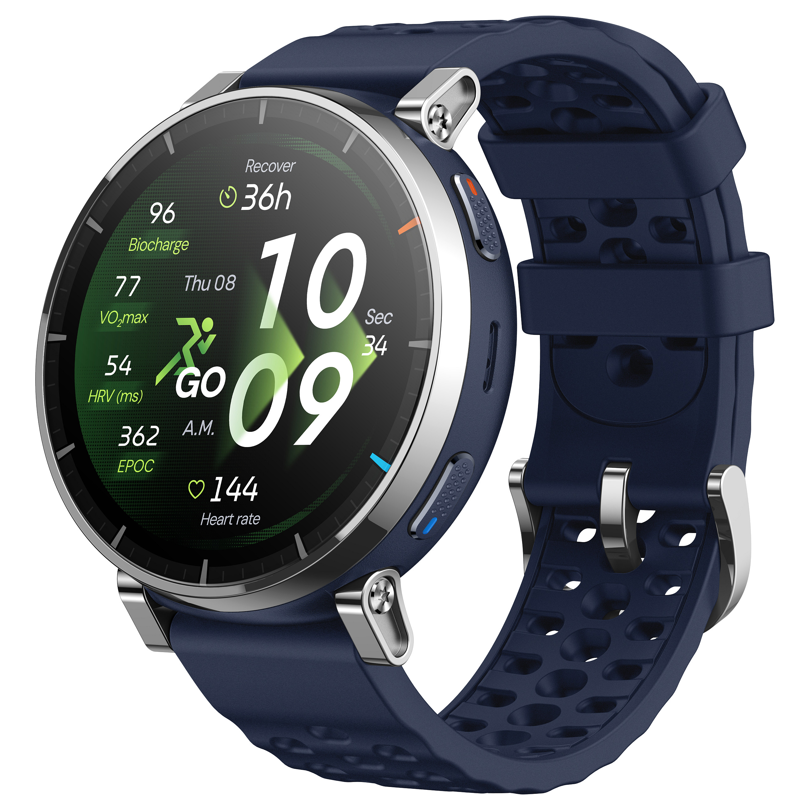 Orë e mençur Amazfit Active 3 Premium / HYROX Mode / 45mm – Blu e Errët thumbnail 3