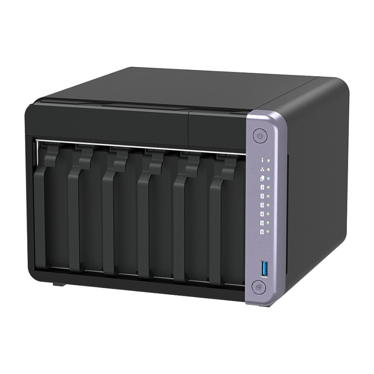 QNAP TS-632X-4G 6-Bay Desktop NAS Server – AL524 Quad-Core 2.0GHz, 4GB DDR4, Dual 10GbE SFP+, Dual 2.5GbE 6