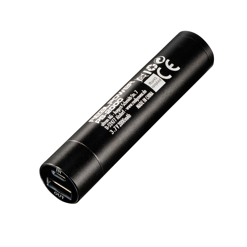Powerbank RealPower PB2000 / 2000mAh / USB-A / Micro-USB / 2.5W - Zezë