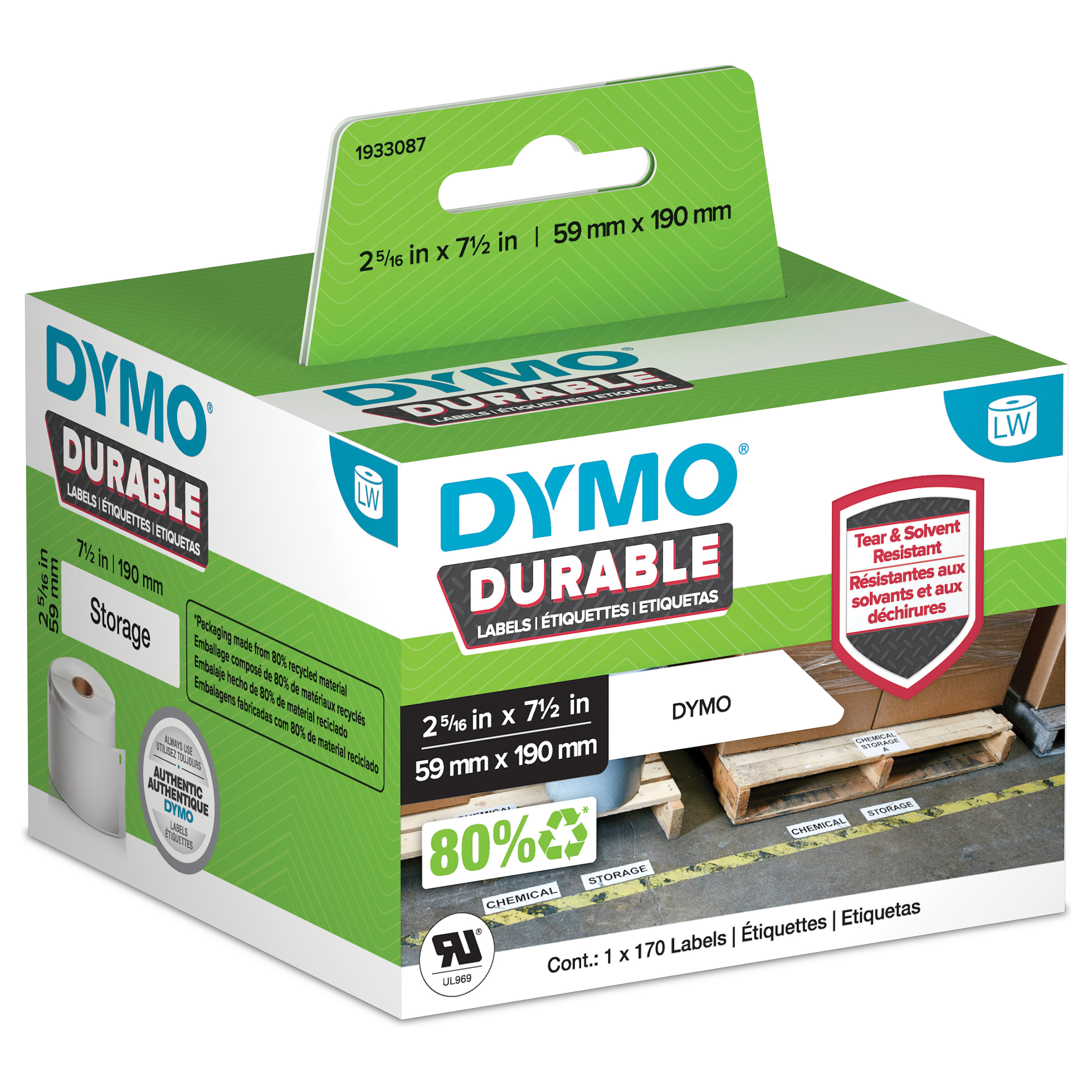 DYMO LetraTag S0721620 / 91202 / Shirit Etiketash Plastik / 12mm × 4m / E Verdhe / Shkrim i Zi 3