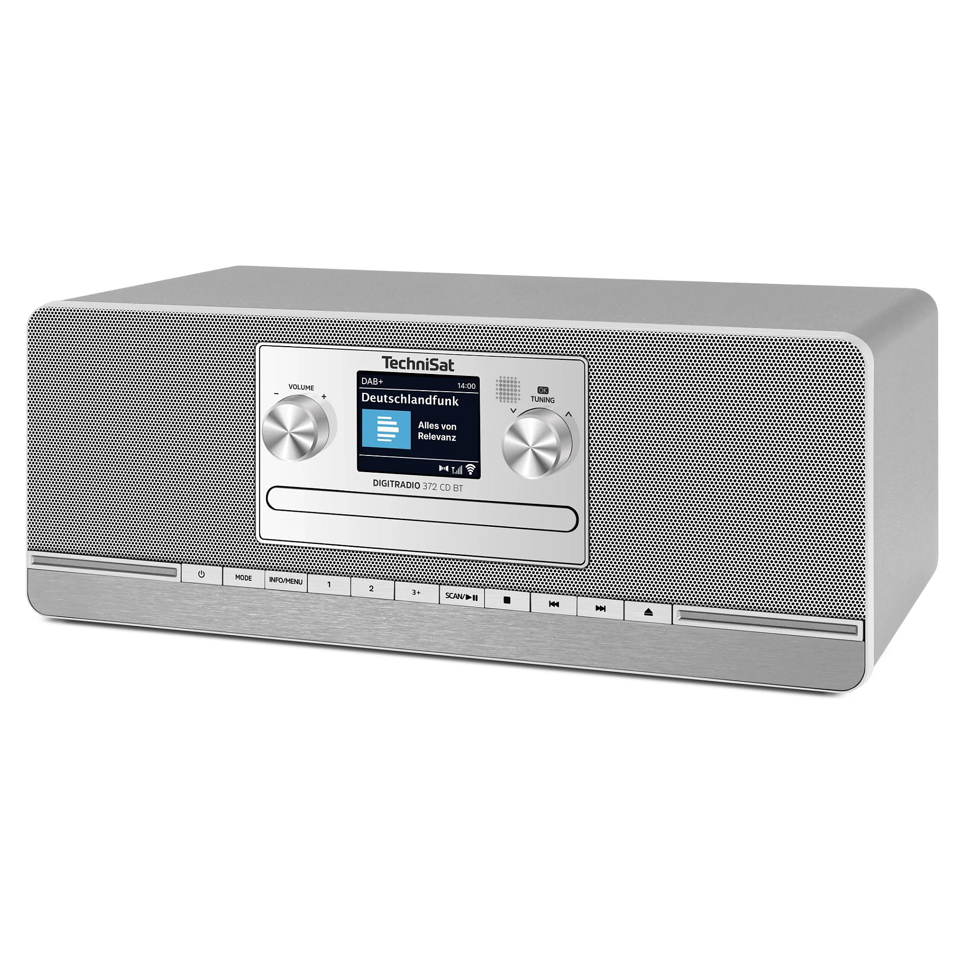 Radio digjitale TechniSat DIGITRADIO 372 CD BT, DAB+, FM, CD dhe MP3, Bluetooth 5.0, USB, ekran TFT me ngjyra 2.4", 2 × 5 W RMS - Antracit, Argjend 7