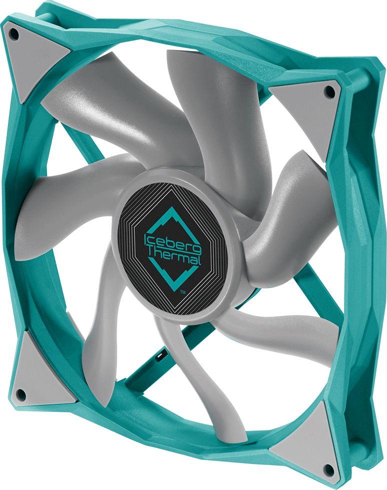 Ftohës për Kasë Iceberg Thermal IceGALE Xtra / 140mm / PWM / 500–2500 RPM / 169 CFM - Gjelbër/Gri