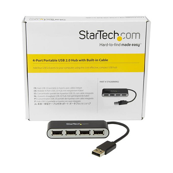 Hub StarTech ST4200MINI2 / 4x USB-A / 480Mbps / USB 2.0 – Zezë/Argjend 6