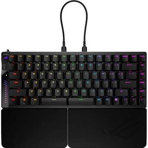 Tastierë Gaming ASUS ROG Falcata / Wired&Wireless / AZERTY Francez / RGB / USB-C + Bluetooth + RF 2.4 GHz – Zezë 2