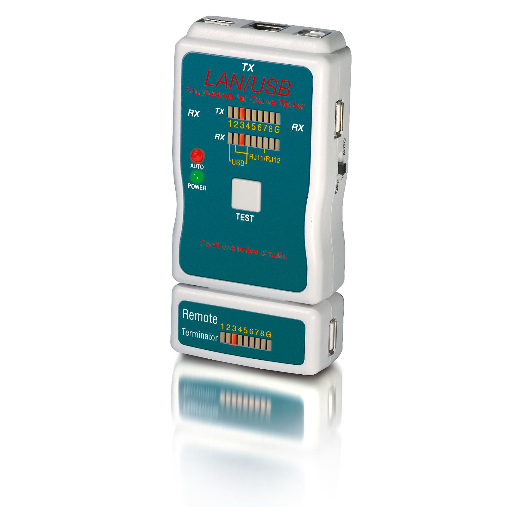 Equip Cable Tester LAN & USB për UTP / STP Network Cables
