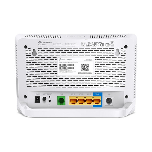 TP-Link VX231v Wi-Fi 6 Internet Box 4 AX1800 – Dual-Band 2.4GHz + 5GHz, 574Mbps + 1201Mbps, VDSL2 35b/ADSL2+, 4× Gigabit, EasyMesh, DECT, USB 2.0 – Bardhë 3