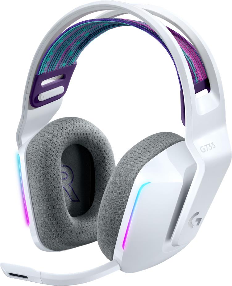 Kufje Gaming Logitech G733 Lightspeed Headset – Bardhë 2