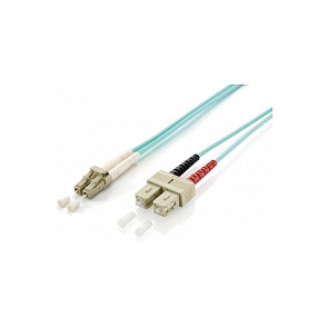Kabllo për Rrjet Equip LWL Patch Cable LC–SC / 3.00m / Multimode Duplex OM3 / Blu – Polybag