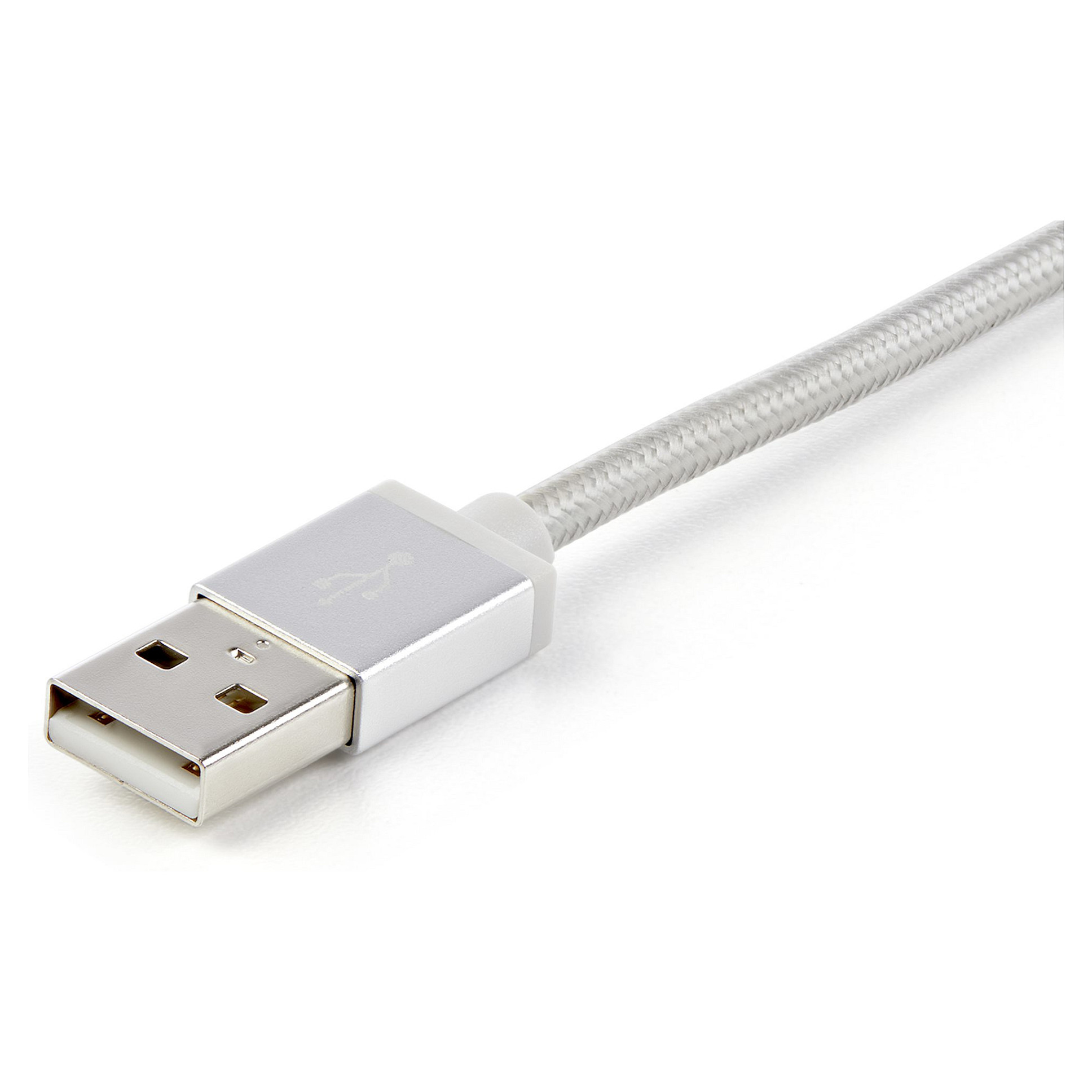 Kabllo USB StarTech.com LTCUB1MGR / USB-A në Lightning + USB-C + Micro-USB / 1m / USB 2.0 / 480Mbps - Argjend thumbnail 2