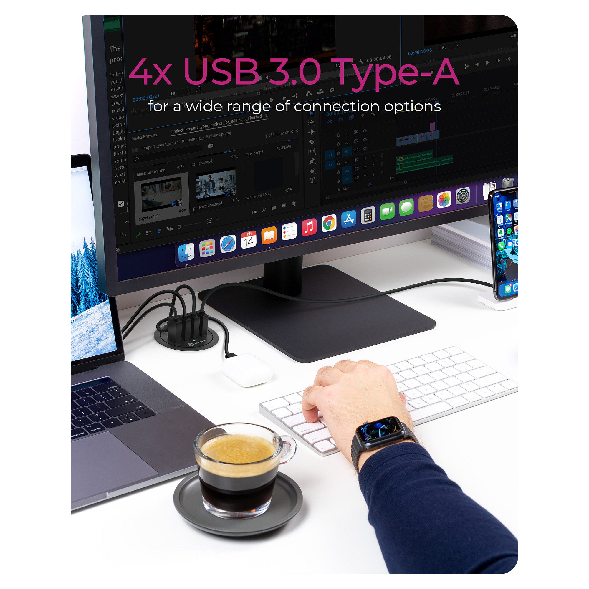 HUB ICY BOX USB 3.0 4x USB Type-A / Desktop thumbnail 4