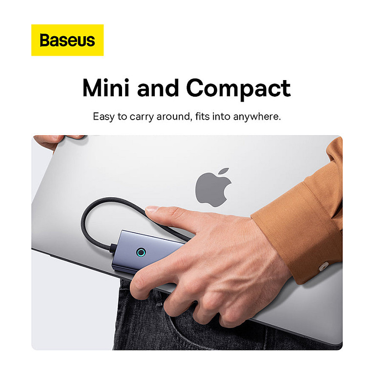 Hub USB Baseus 11 in 1, 2x HDMI 4K DP, RJ45, PD 100W, gri 8