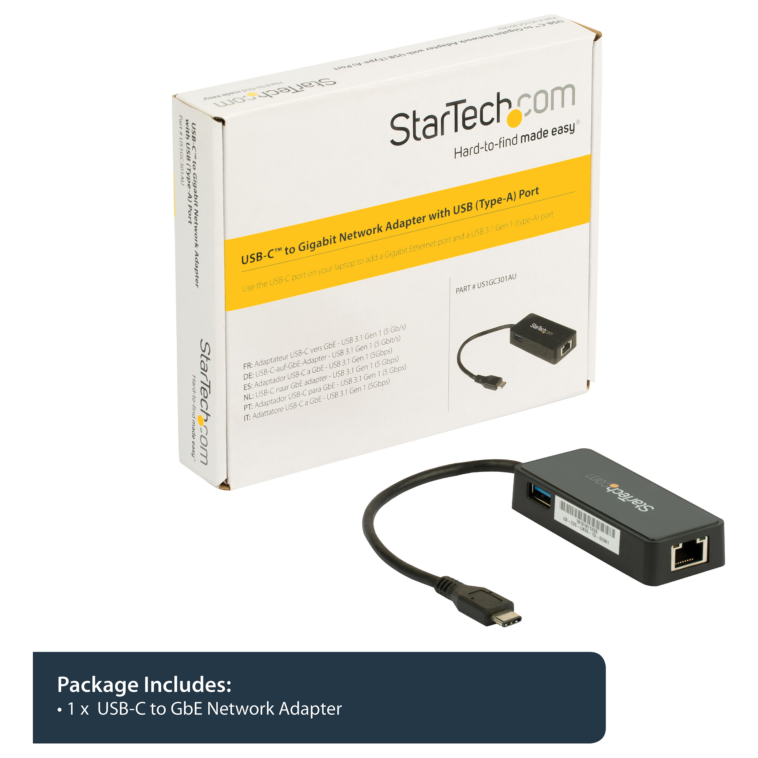 Adapter Rrjeti StarTech.com US1GC301AU, USB-C në RJ45 Gigabit, USB-A, 10/100/1000Mbps, USB 5Gbps - Zezë 8