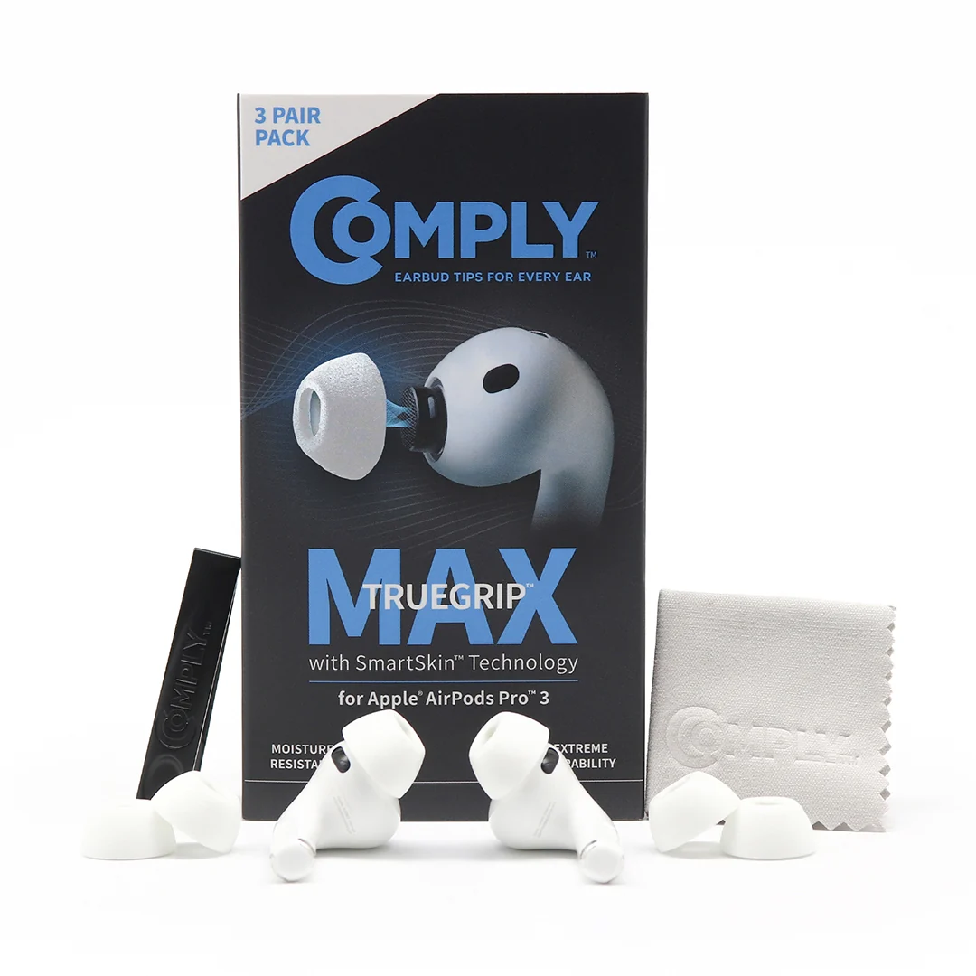 Aksesorë për Kufje Comply MAX për Apple AirPods Pro 3, 1 Palë, Madhësia M - Bardhë