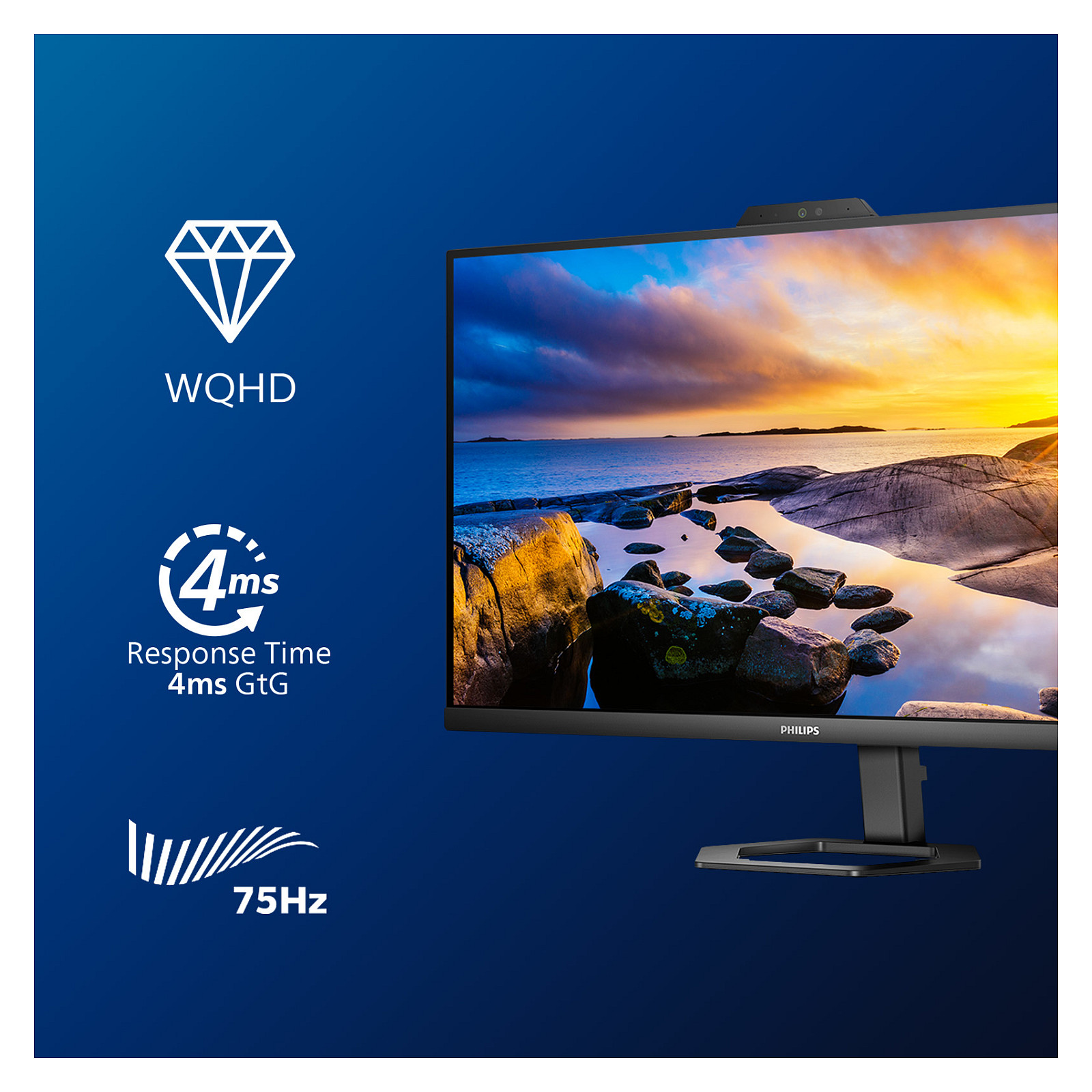 Monitor Philips 27E1N5600HE / 27"/ Quad HD LCD IPS / 75Hz / 4ms / USB-C+HDMI+DP - Zezë thumbnail 2