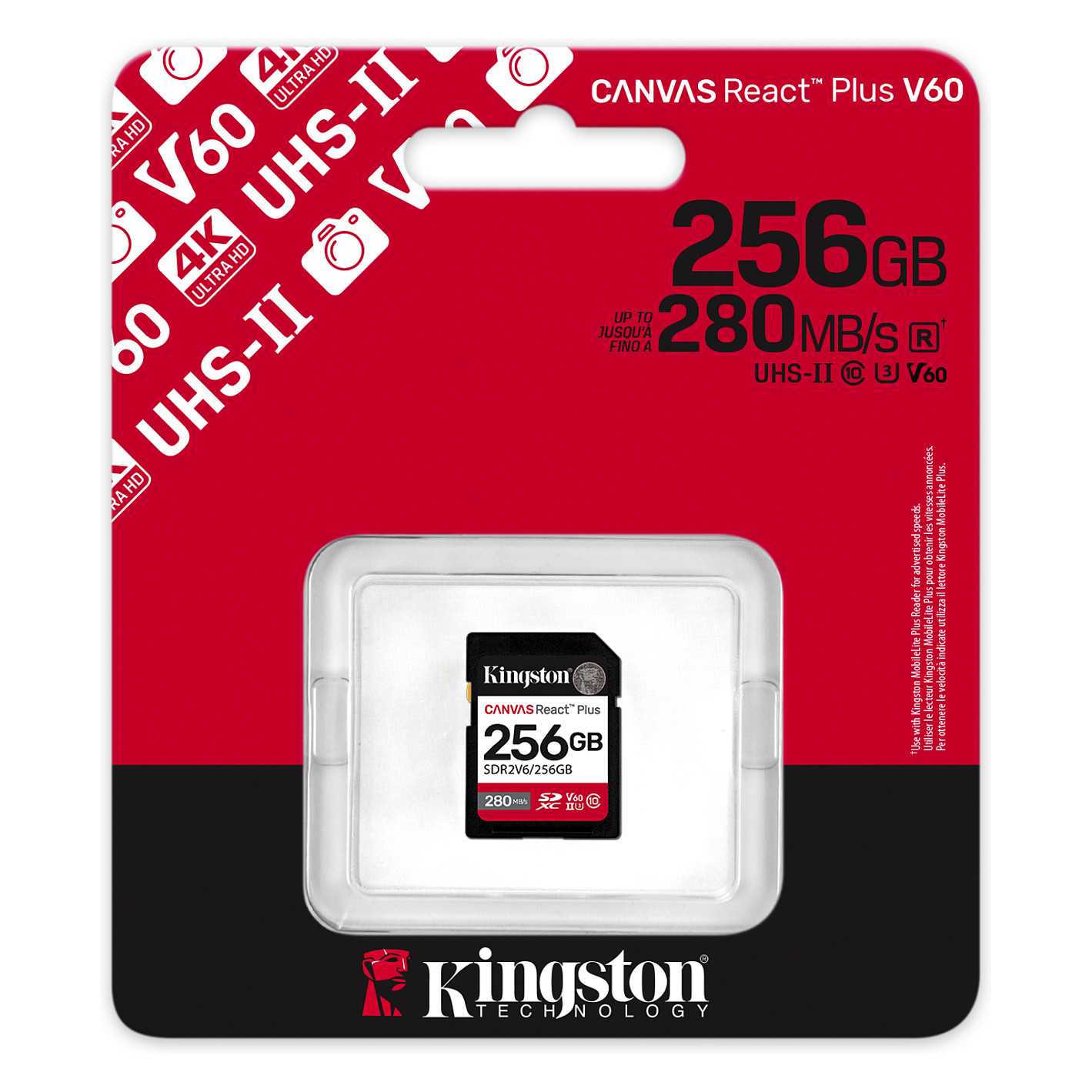 Kartë memorie SD CARD 256GB Kingston XC React+ 280R/150W Reader thumbnail 3