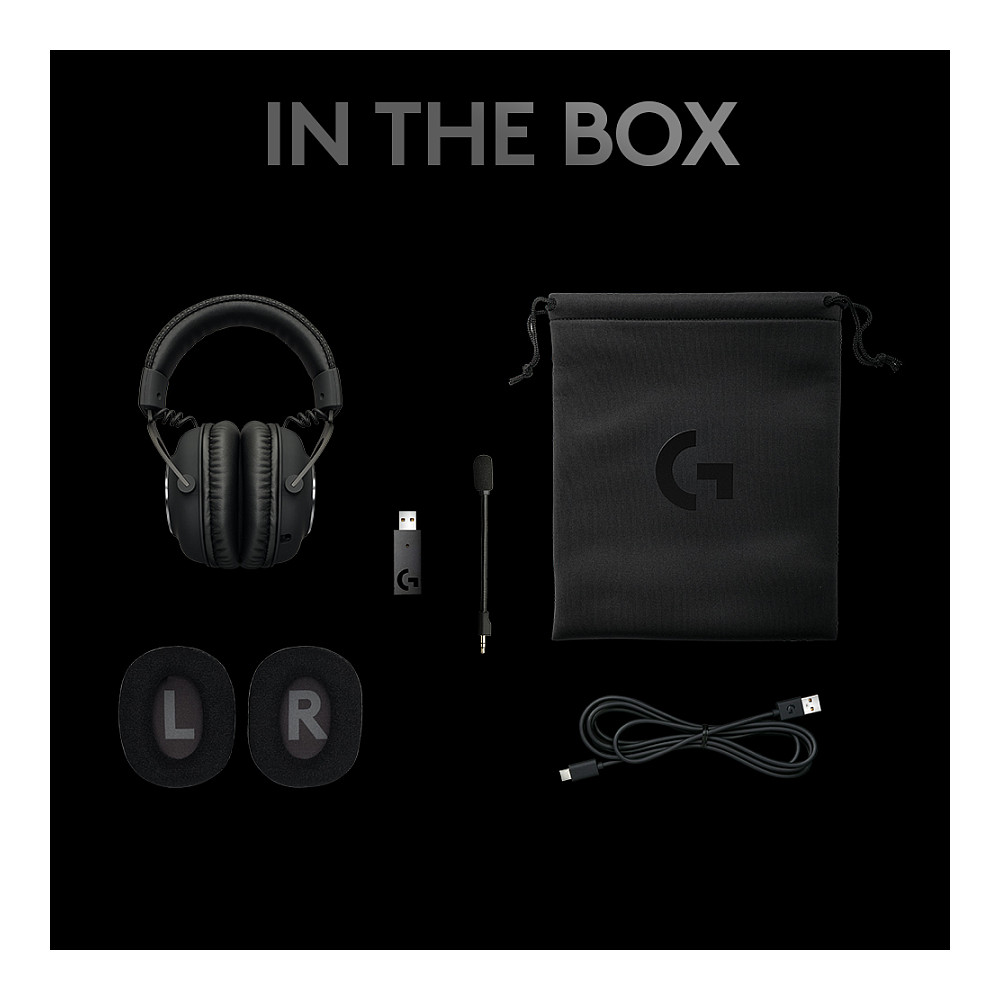 Kufje Gaming Logitech G Pro X / Wireless LIGHTSPEED / 50mm / DTS Headphone:X 2.0 / Blue VO!CE / Mikrofon i Heqshëm / 20 Orë - Zezë 7