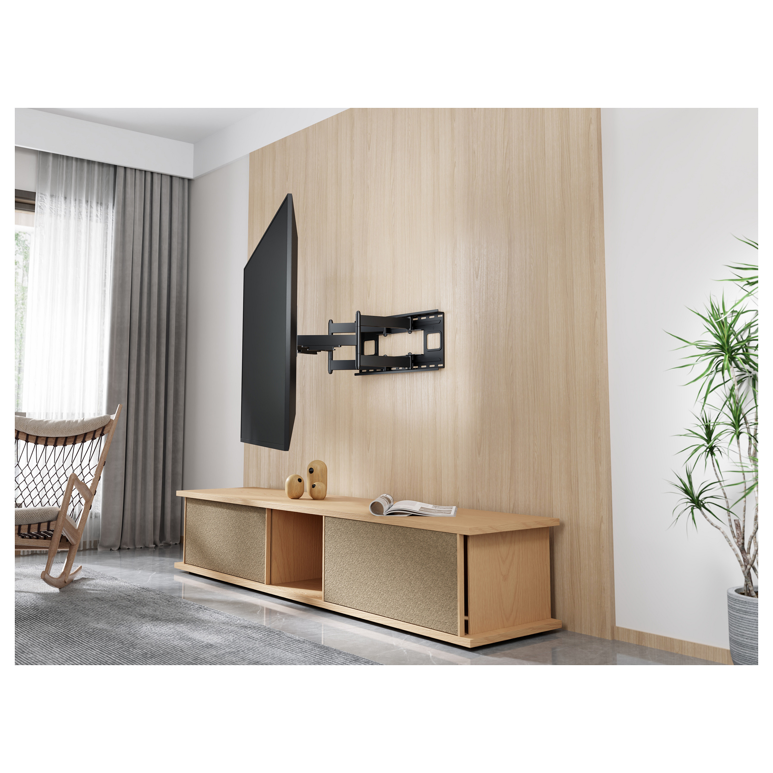 Mbajtëse për TV Equip 650343 / 60–120" / deri 120kg / VESA 200x200–900x600 / Full Motion / Rotacion 60° - Zezë 9