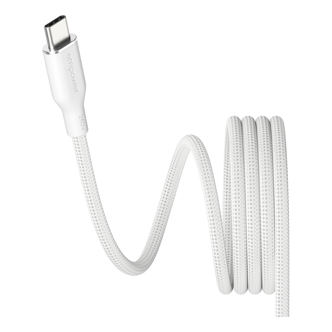 Kabllo empower by PanzerGlass Magnetic, EM84572, USB-C në USB-C, USB 2.0, 240W, 1.5 m - Argjendtë/Bardhë 6