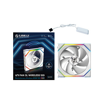Ftohës për Kasë Lian Li UNI FAN SL Wireless 120 / 120mm / 200-2000 RPM / ARGB / PWM – Bardhë