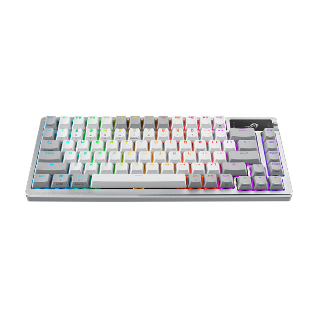 Tastierë Gaming ASUS ROG Azoth / Wired / 75% / ROG NX Snow / USB + RF Wireless + Bluetooth / AZERTY FR / RGB - Bardhë 3