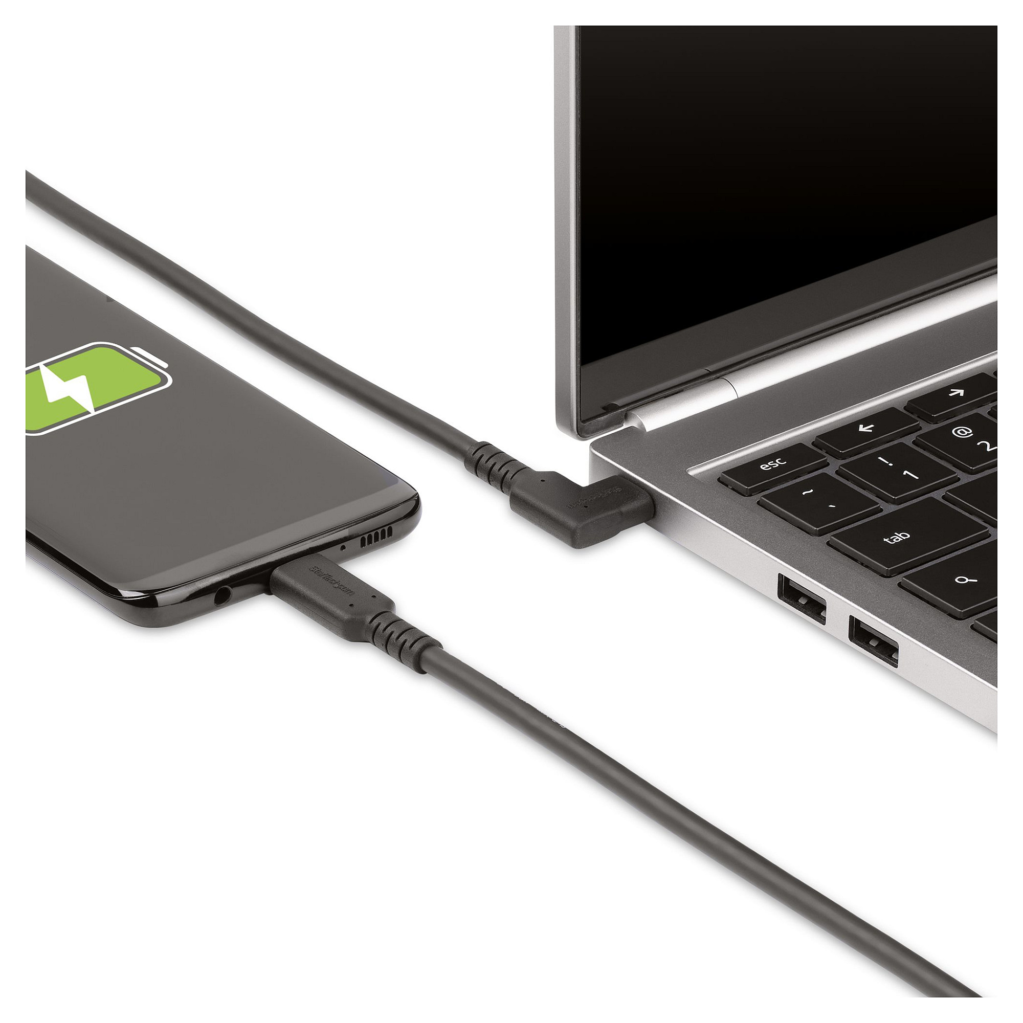 Kabllo USB StarTech.com RUSB31CC1MBR, USB-C në USB-C, USB 3.2 Gen 2, 10 Gbps, Power Delivery 100W, DisplayPort 1.2 4K 60Hz, 1 m – Zezë 7