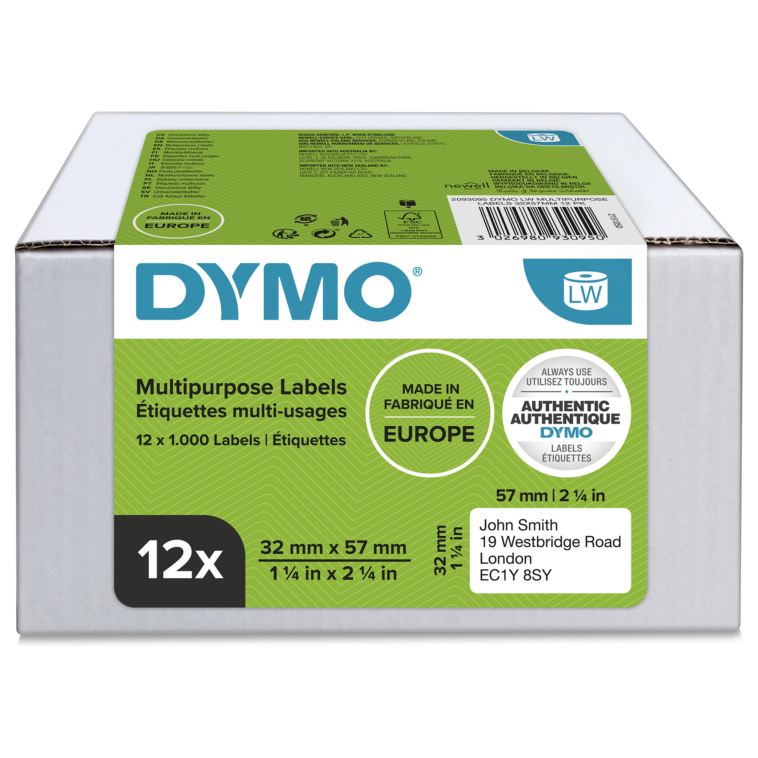 DYMO LetraTag S0721620 / 91202 / Shirit Etiketash Plastik / 12mm × 4m / E Verdhe / Shkrim i Zi 6