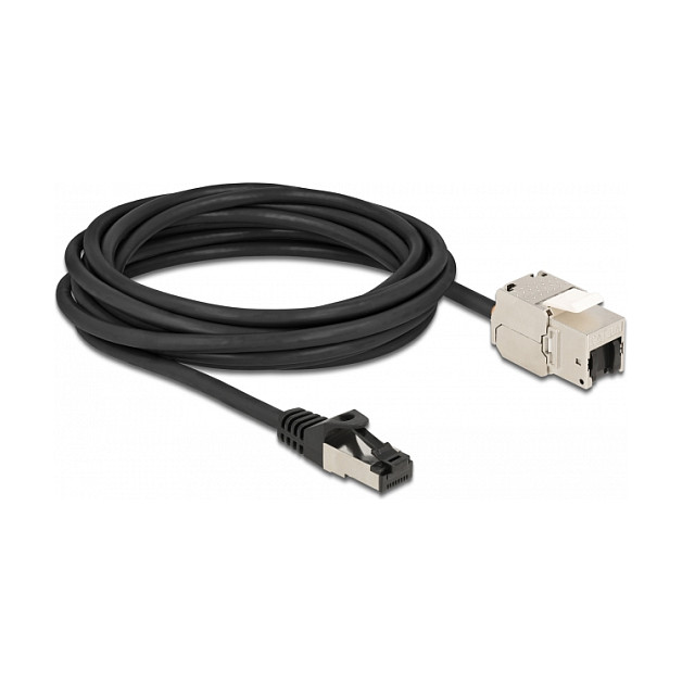 Kabllo për Rrjet (UTP) DeLOCK 87030, Cat6A, S/FTP, RJ-45 mashkull në Keystone RJ-45 femër, 5 m - Zezë 2