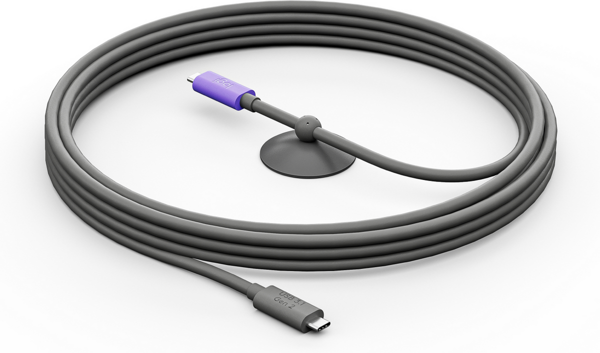 Kabllo USB Logitech Cable Active USB-C / 5m / 952-000195 - Grafit