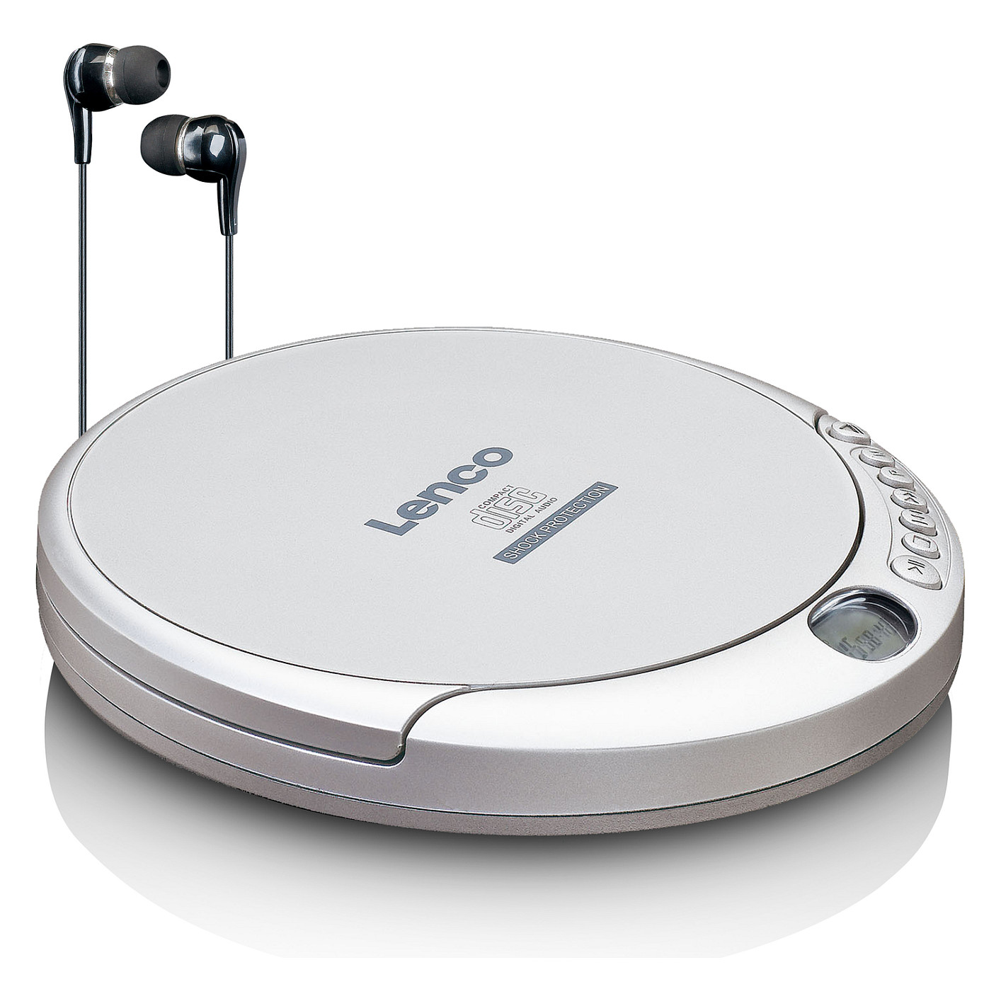 CD Player portativ Lenco CD-201, MP3, Memorie kundër goditjeve 100 sekonda, LCD, dalje 3.5 mm - Argjend 5