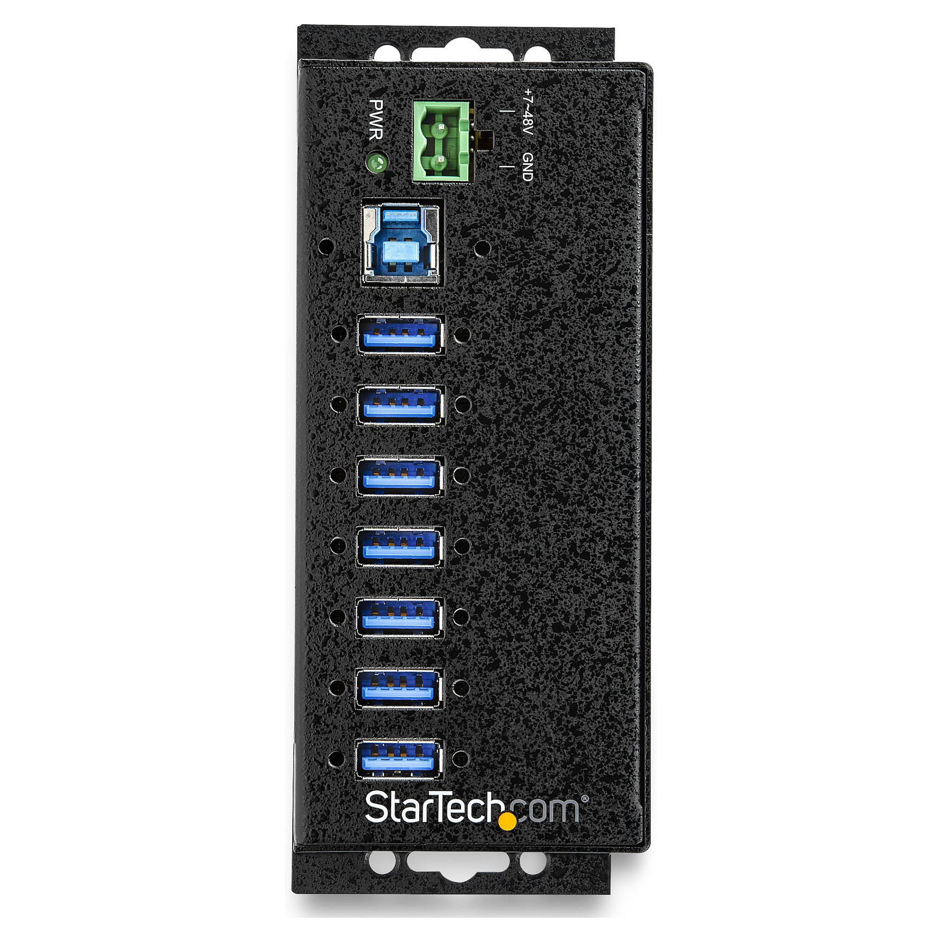 Hub USB Industrial StarTech HB30A7AME, 7x USB-A 3.2 Gen 1, 5Gbps, DIN Rail, ESD, Mbrojtje nga Mbitensioni - Zezë 3