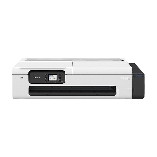 Printer Multifunksional Canon imagePROGRAF TC-20M, Inkjet me Ngjyra, A1, 24", 2400 × 1200 dpi, USB, LAN, Wi-Fi, Skaner Flatbed A4 - Bardhë/Zezë