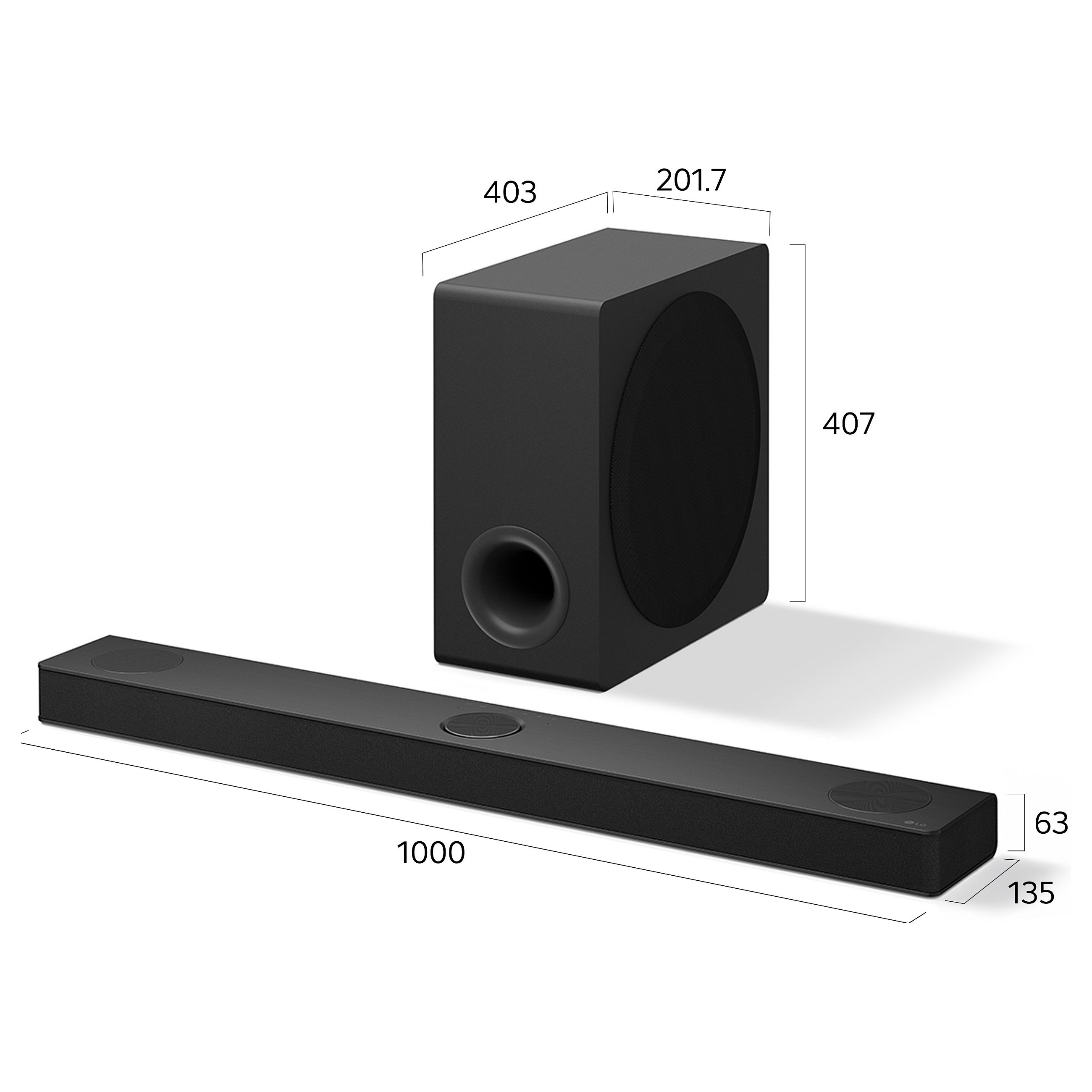 Soundbar LG S80TY, 3.1.3 kanale, 480 W, Dolby Atmos, DTS, subwoofer pa kabllo, Bluetooth 5.1, Wi-Fi, HDMI eARC, AirPlay 2, Chromecast - Zezë 2