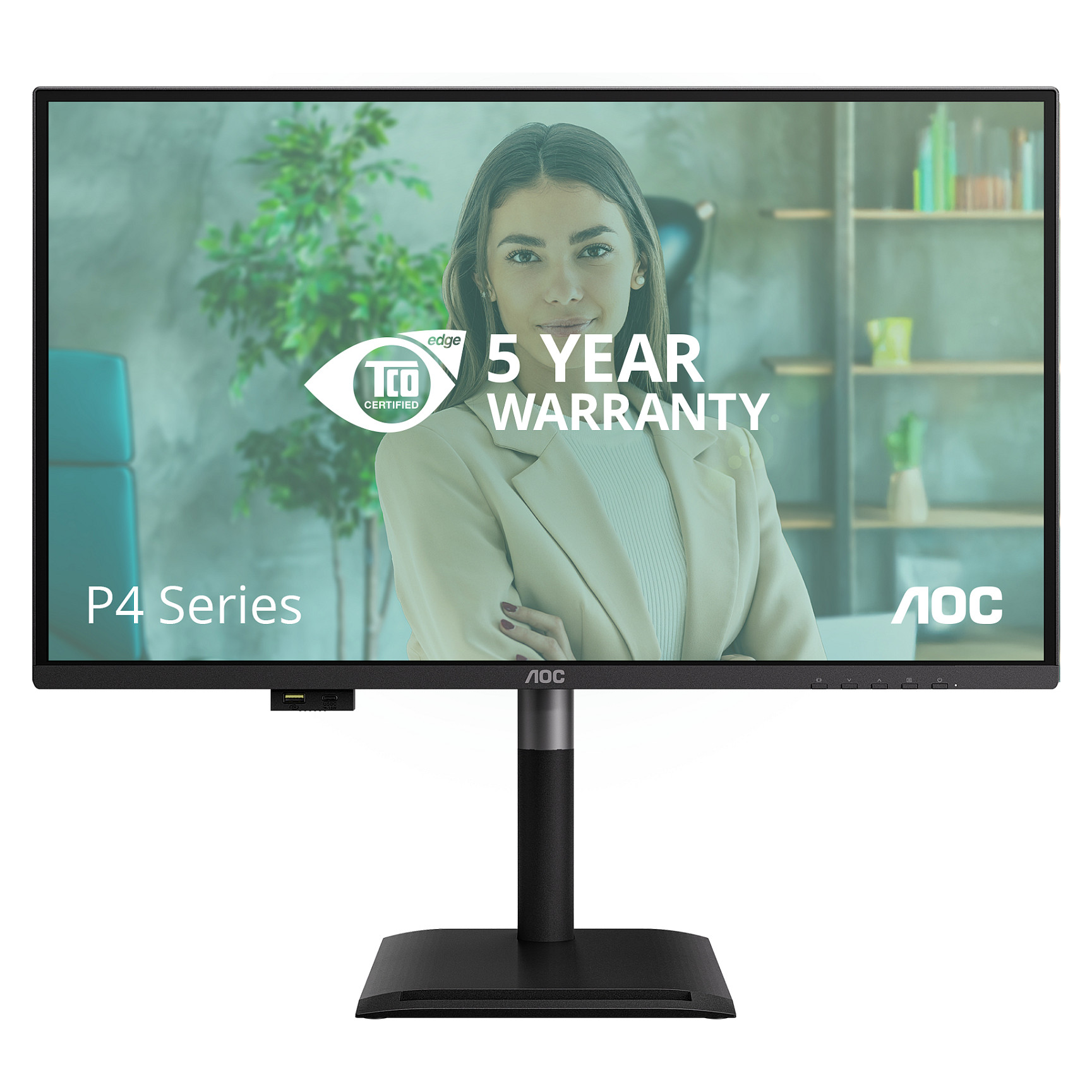 Monitor AOC Q27P4U / 27" / Wide Quad HD IPS / 120 Hz / 4ms / USB + USB-C + HDMI + DP - Zezë