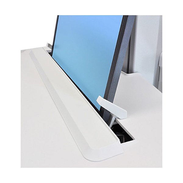 Karrocë për Monitor Ergotron StyleView SV44-1192-2, deri 17.3", 9.1kg, Rregullim Lartësie 41cm, Tabaka Tastiere, 9 Sirtarë, 4 Rrota - Hiri/Bardhë 2