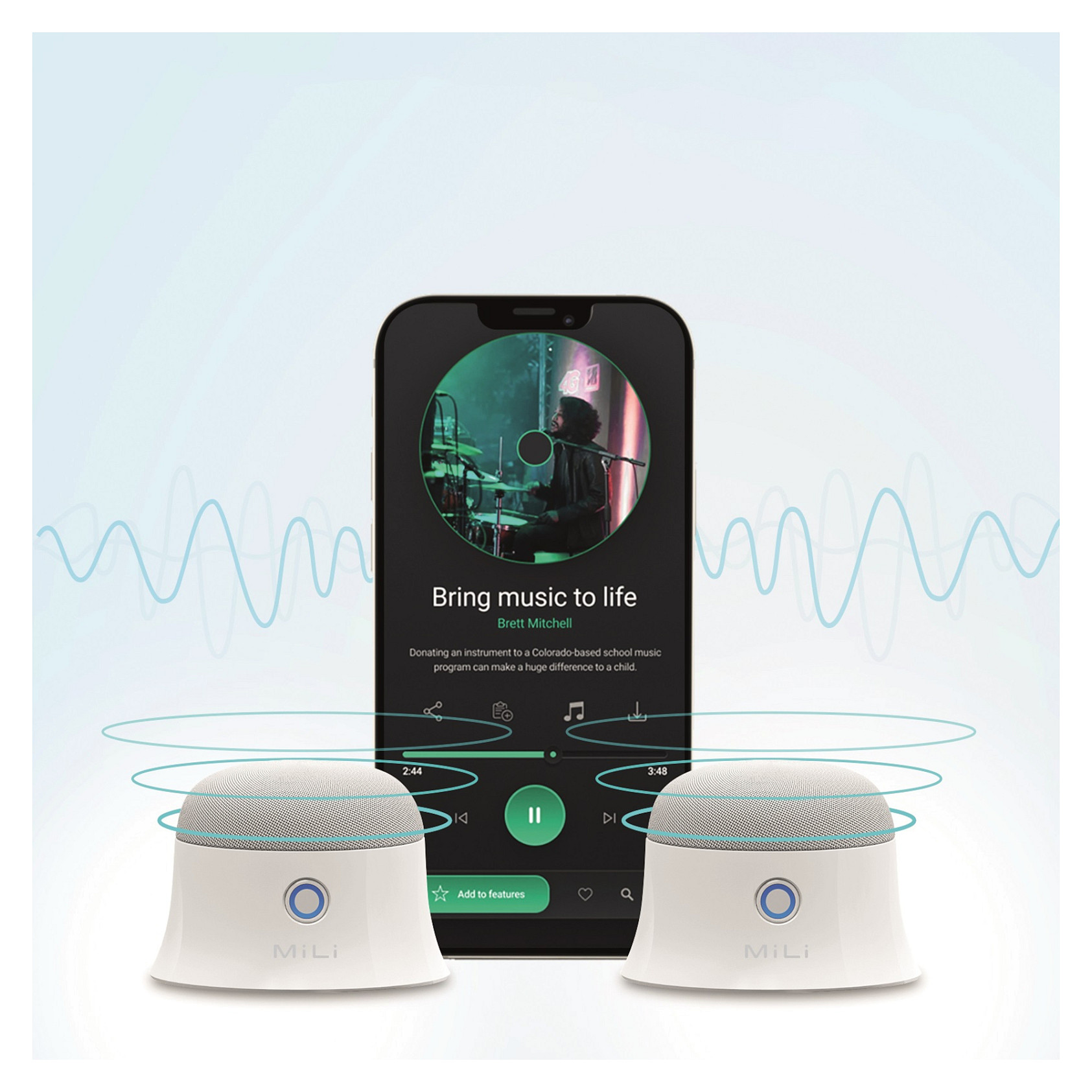 Altoparlantë Ultron Mag Soundmate, 2 × 3W, Bluetooth, USB-C, Magnetik - Bardhë 3