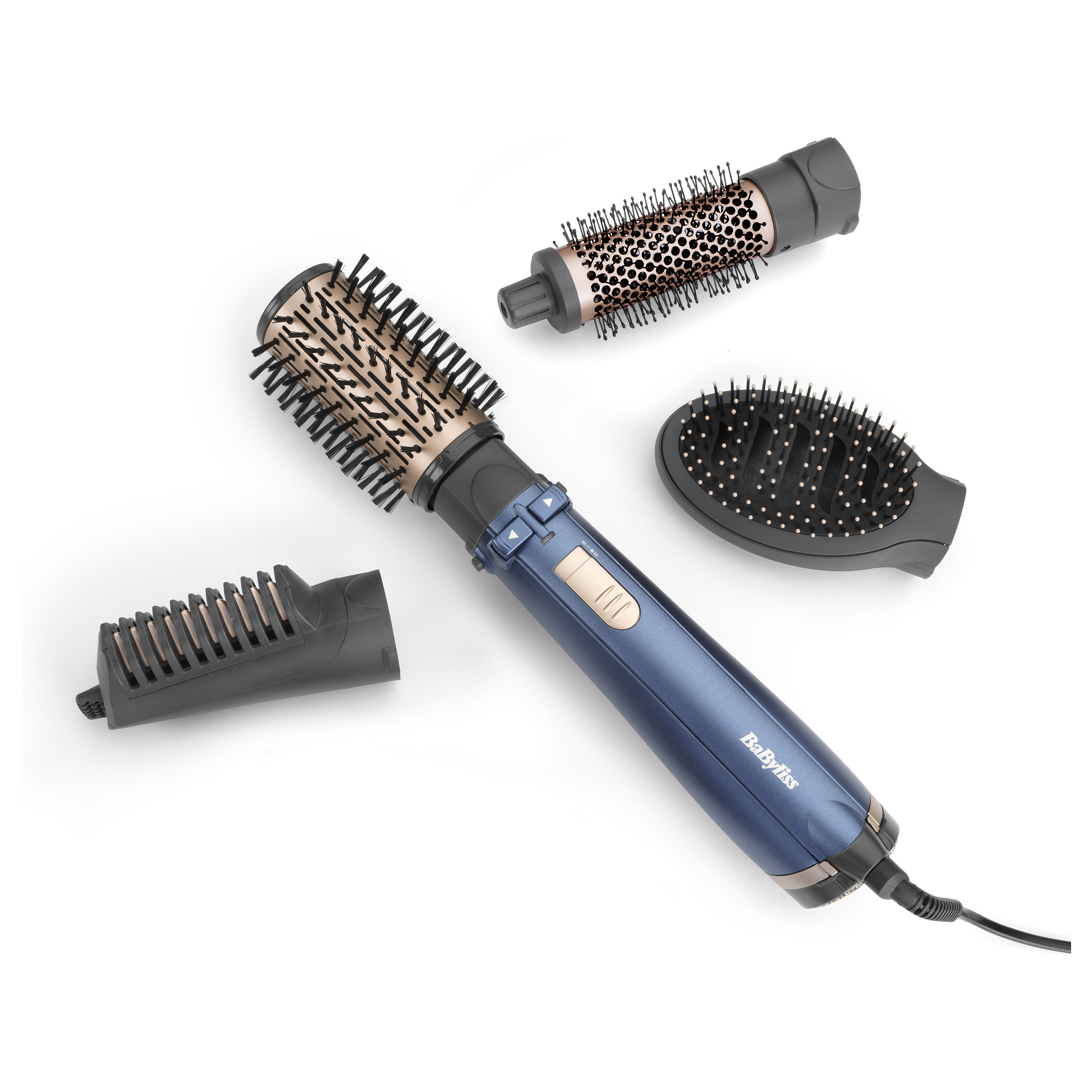 Furçë për Stilimin e Flokëve BaByliss AS965E / Style Pro 1000 / 1000W / 4 Aksesorë / Jonizim / 2 Temperatura – Blu 9