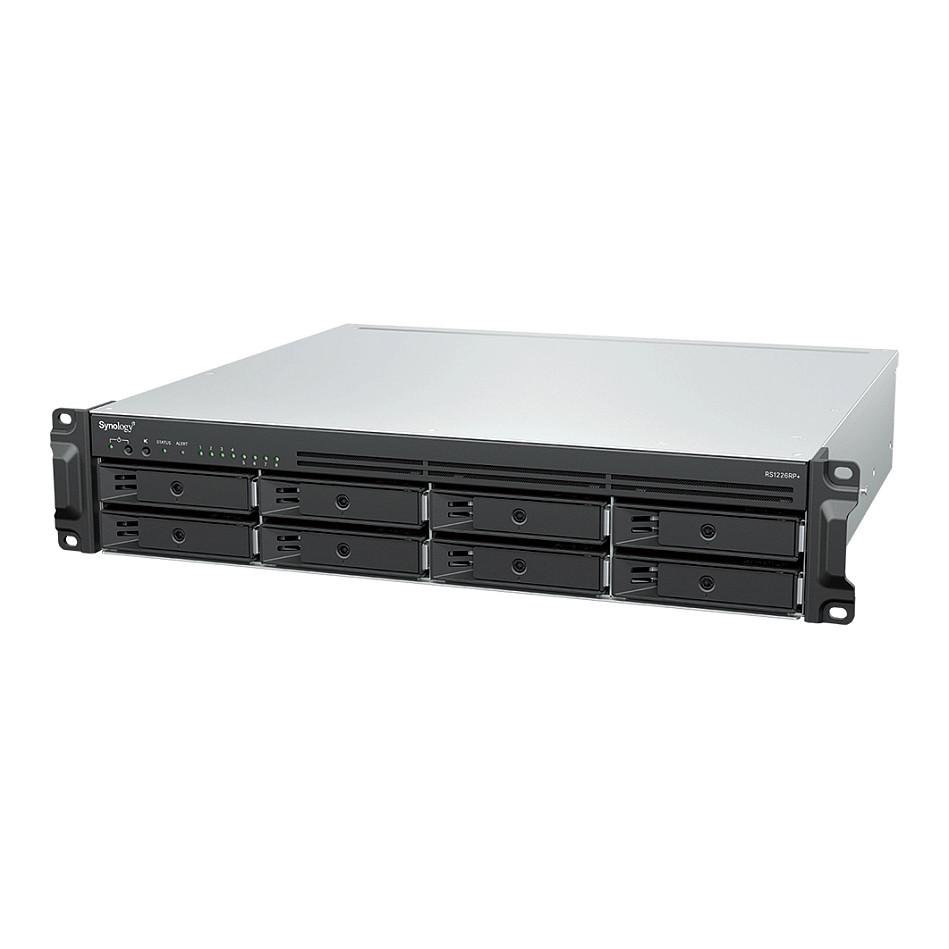 Synology RackStation RS1226RP+, NAS , AMD Ryzen V1500B, 4GB DDR4 ECC, 8 Bay, 2 × 2.5GbE, 2U Rackmount, PSU redundant - Zezë 2