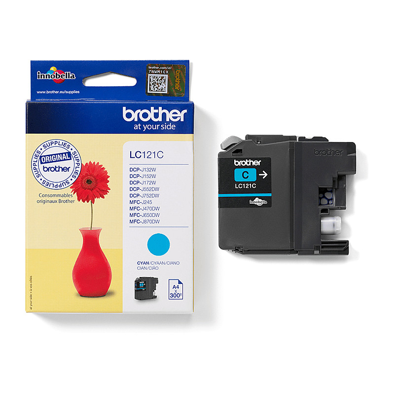 INK Brother LC-121C / 300 faqe A4 - Blu thumbnail 4