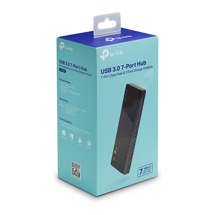 TP-Link UH700 USB 3.0 7-Port Hub – 7× USB-A, 5Gbps, 12V/2A, 5V/1.5A, E Zezë 5
