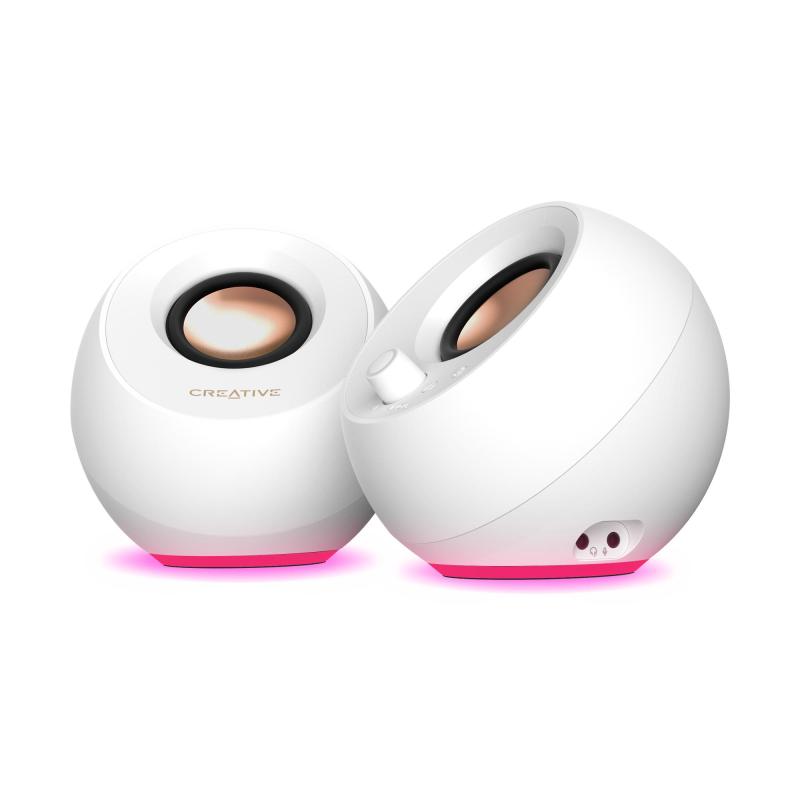 Altoparlant Creative Pebble Pro / 2.0 / 10W RMS / USB-C / Bluetooth / RGB - Bardhë 5